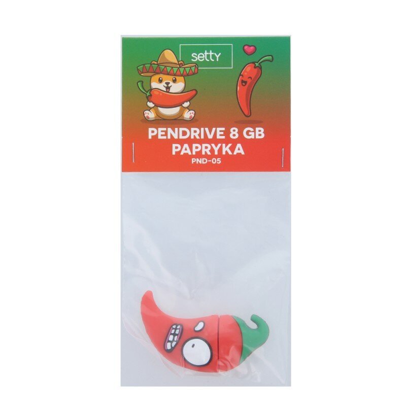 Setty Pendrive 8GB Pepper PND-05 cena un informācija | Adapteri un USB centrmezgli | 220.lv