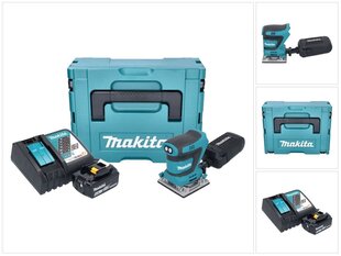 Аккумуляторная шлифовальная машинка Makita DBO 484 RG1J 18 В 112 x 102 мм + 1x аккумулятор 6,0 Ач + зарядный блок + Makpac цена и информация | Шлифовальные машины | 220.lv