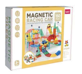 Magnētiskais konstrukcijas komplekts - sacīkšu trase Kebo, 150 gab. cena un informācija | Konstruktori | 220.lv