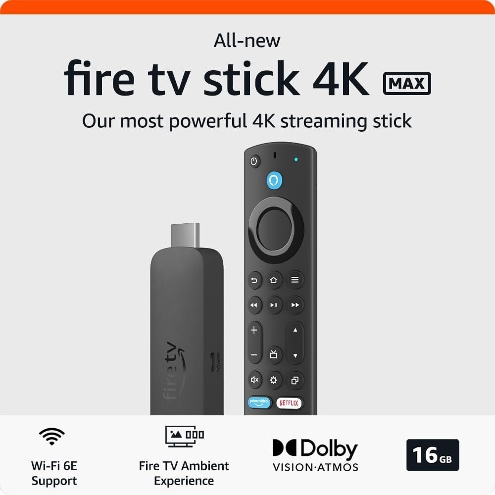 Amazon Fire TV Stick 4K Max 2023 цена и информация | Televizoru un Smart TV aksesuāri | 220.lv