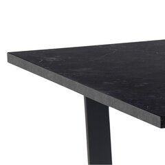 Ēdamgalds 160x90xH74cm, marmora melns цена и информация | Кухонные и обеденные столы | 220.lv