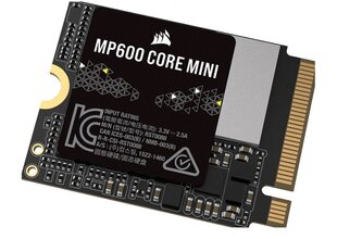 Corsair MP600 Core Mini (CSSD-F1000GBMP600CMN) cena un informācija | Iekšējie cietie diski (HDD, SSD, Hybrid) | 220.lv