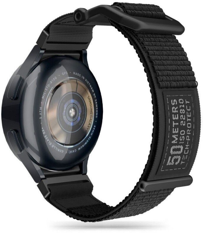 Tech-Protect pulksteņa siksniņa Scout Samsung Galaxy Watch4/5/5 Pro/6, melna cena un informācija | Viedpulksteņu un viedo aproču aksesuāri | 220.lv