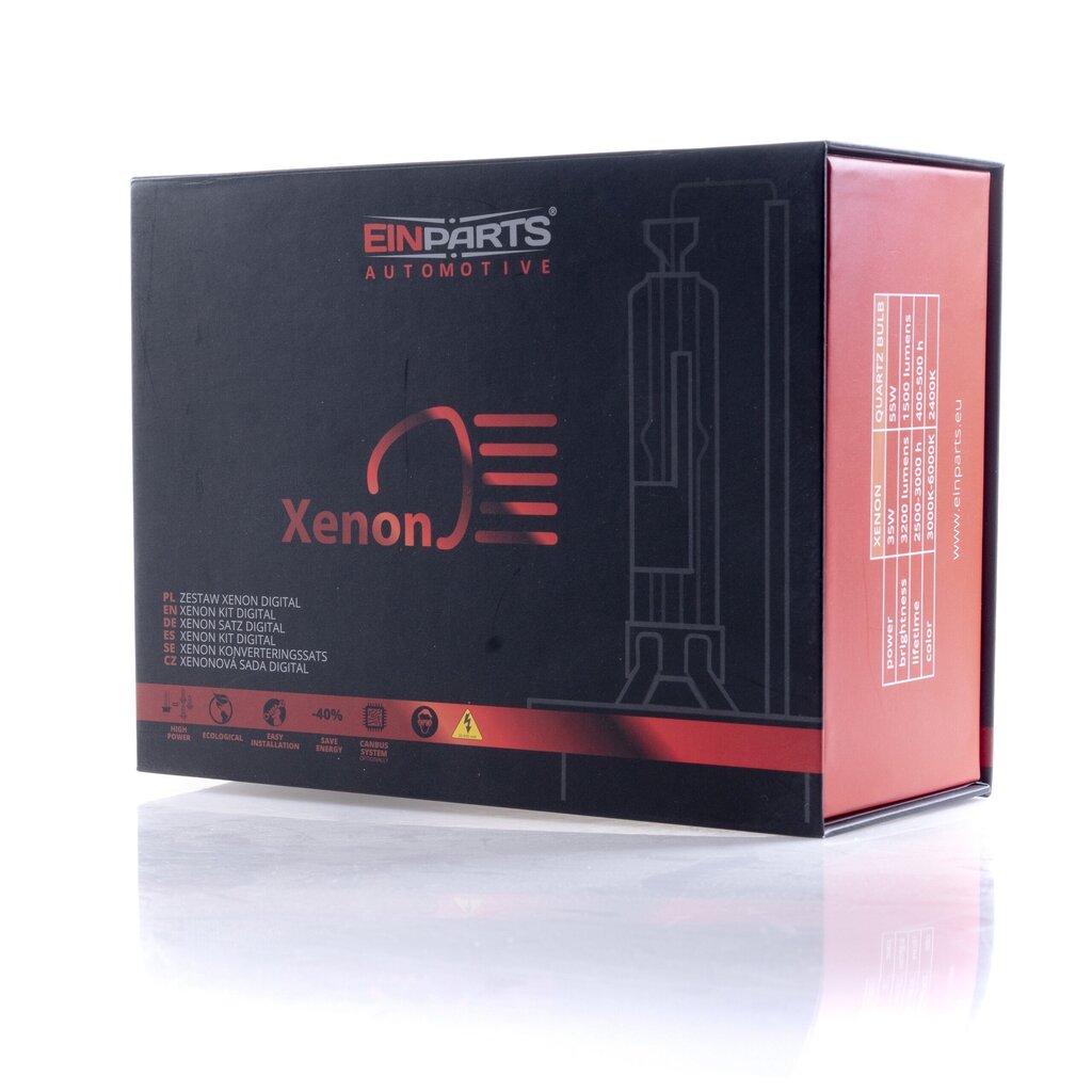 EinParts H1 Xenon HID starta komplekts 4300K Silti balts 12V Slim AC 35W 6.0A cena un informācija | Auto 12V el. piederumi | 220.lv