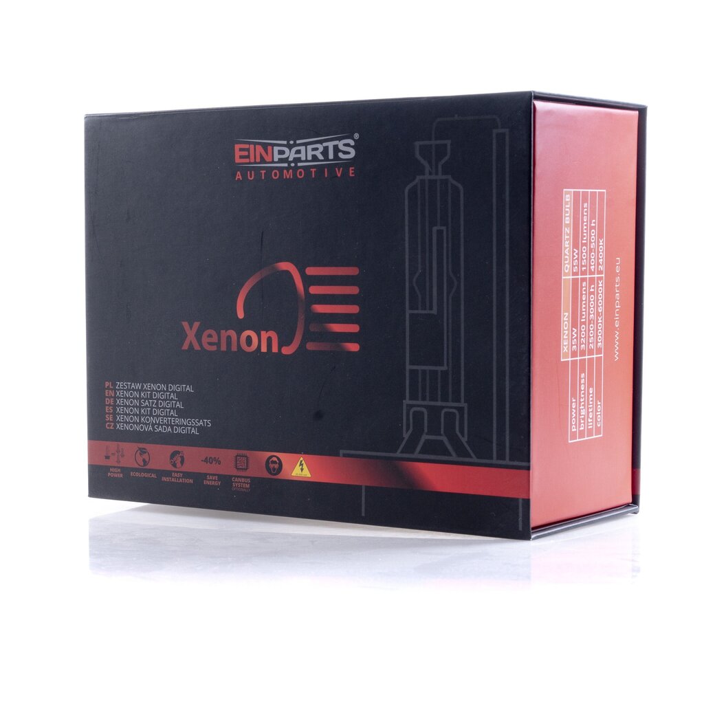 EinParts H1 Xenon HID starta komplekts 6000K Auksti balts 12V Slim DC 35W 6.0A цена и информация | Auto 12V el. piederumi | 220.lv