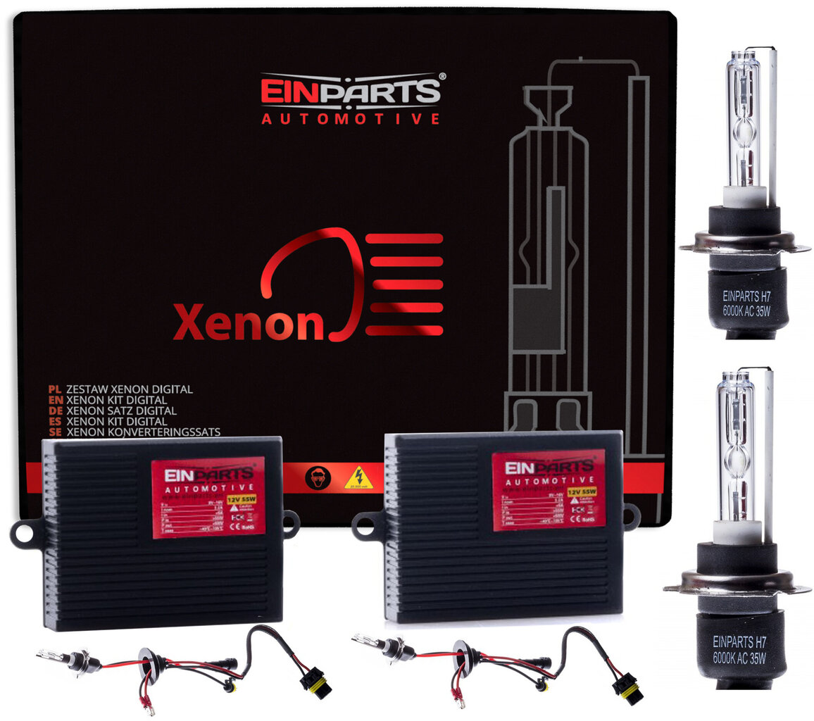 EinParts H7 Xenon HID starta komplekts 6000K Auksti balts 12V Slim AC 35W 6.0A cena un informācija | Auto spuldzes | 220.lv