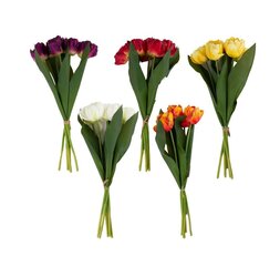 Mākslīgais zieds 5gab/komplekts, tulpes papildus, mix cena un informācija | Mākslīgie ziedi | 220.lv