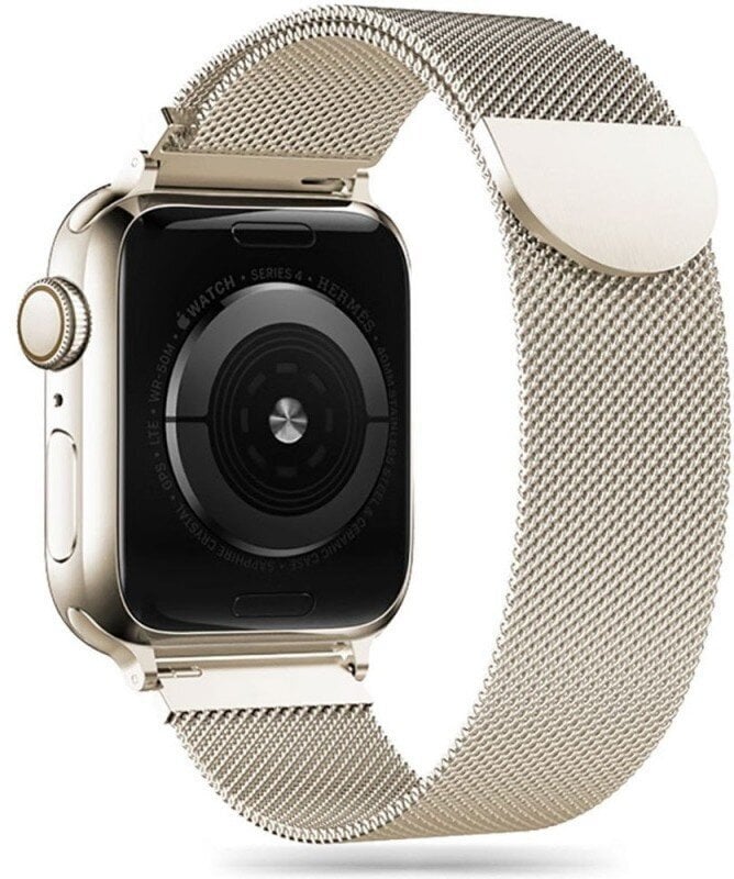 Tech-Protect pulksteņa siksniņa MilaneseBand Apple Watch 42/44/45/49mm, starlight цена и информация | Viedpulksteņu un viedo aproču aksesuāri | 220.lv