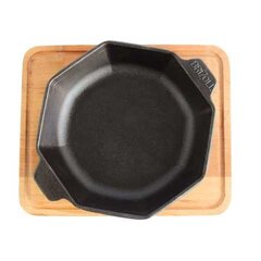 "BRIZOLL" сковорода чугунная порционная восьмиугольная с подставкой 0,8х18х2,5 см "HoReCa" цена и информация | Cковородки | 220.lv