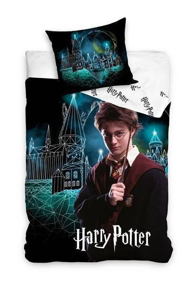 Bērnu gultasveļas komplekts Harry Potter 150x210+50x60cm, 2 daļas cena un informācija | Bērnu gultas veļa | 220.lv