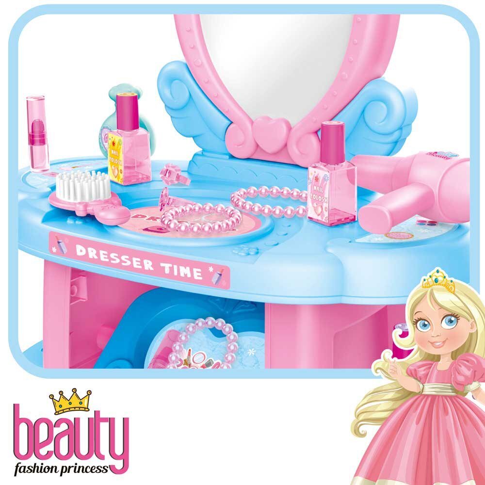 Kosmētikas galds ar piederumiem Color Baby, rozā/zila cena un informācija | Rotaļlietas meitenēm | 220.lv