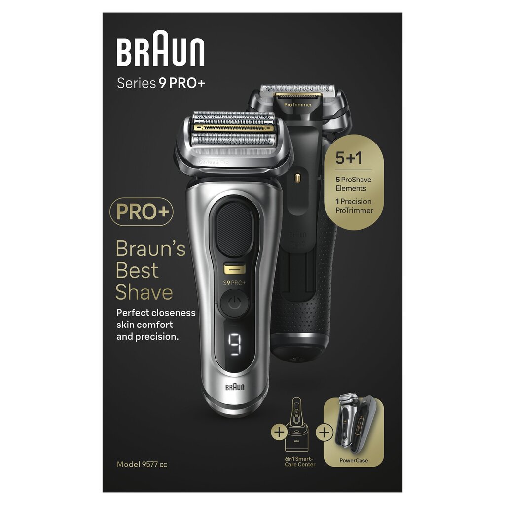 Braun Series 9 PRO+ 9577CC cena un informācija | Bārdas skuvekļi | 220.lv