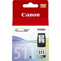 Canon CL-511 2972B001AA Tri-Colour 244 lk 9ml цена и информация | Картриджи для струйных принтеров | 220.lv