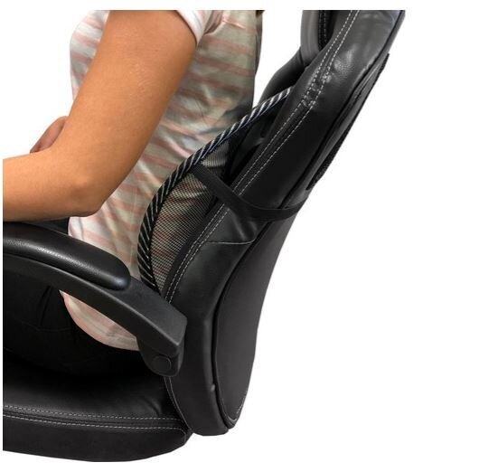 Ergonomiska krēsla atzveltne mugurai ar masieri Malatec 012, pelēka cena un informācija | Citi piederumi mēbelēm | 220.lv