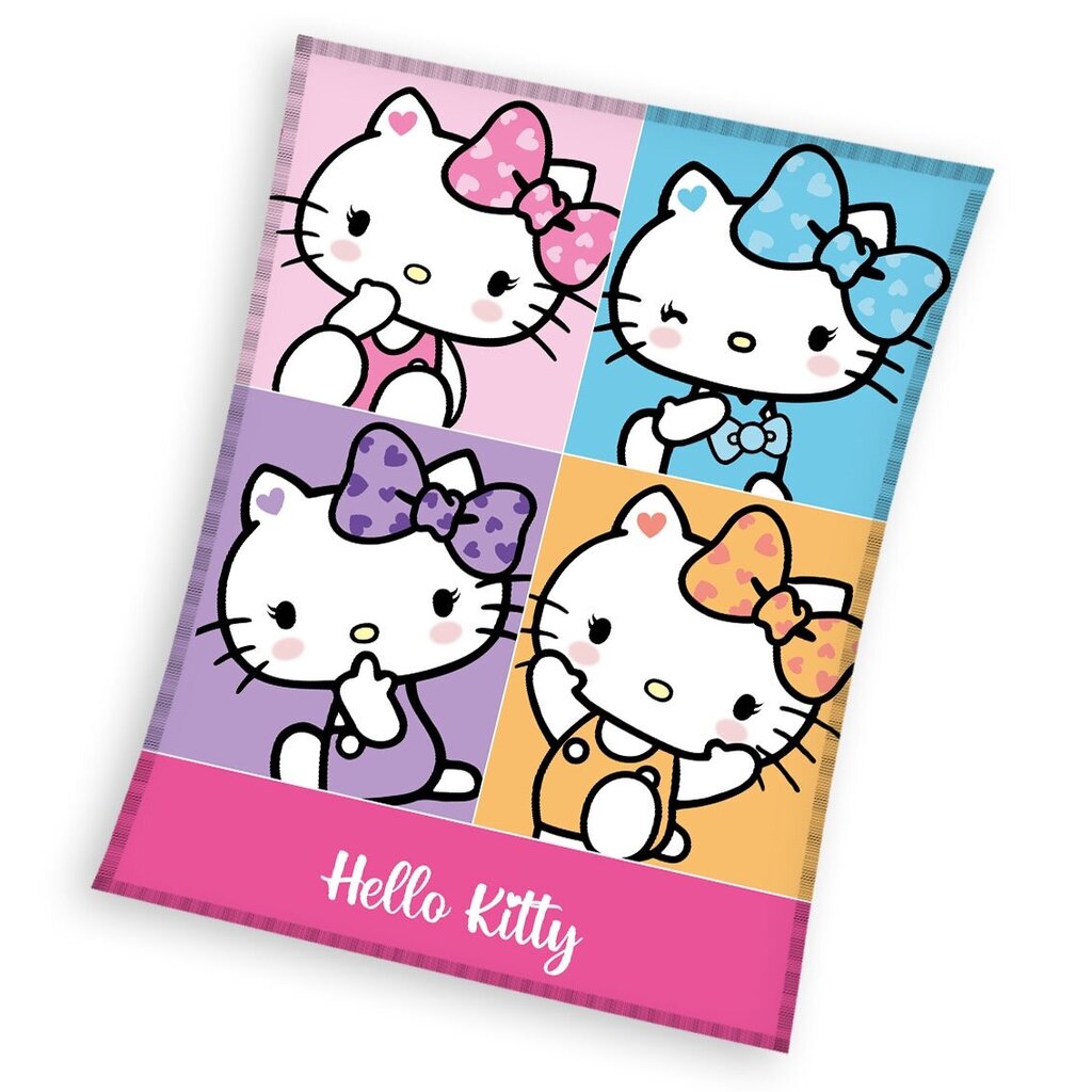 Bērnu pleds Hello Kitty, 130x170 cm cena un informācija | Gultas pārklāji, pledi | 220.lv