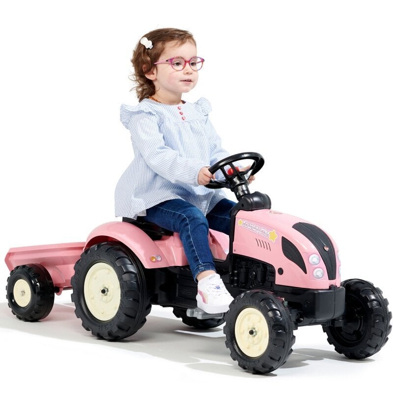 Traktors ar piekabi, Country Star Falk, rozā цена и информация | Rotaļlietas zīdaiņiem | 220.lv