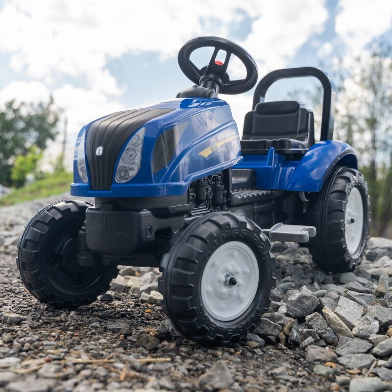 Traktors ar piekabi, New Holland Falk, zils cena un informācija | Rotaļlietas zēniem | 220.lv