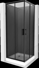 Dušas kabīne Mexen Rio ar paliktni un sifonu, Graphite/Black, 80 x 80 cm cena un informācija | Dušas kabīnes | 220.lv