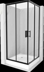 Dušas kabīne Mexen Rio ar paliktni un sifonu, Black, 90 x 90 cm cena un informācija | Dušas kabīnes | 220.lv