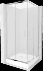 Dušas kabīne Mexen Rio ar paliktni un sifonu, matēta, Hromēta, 90 x 90 cm cena un informācija | Dušas kabīnes | 220.lv