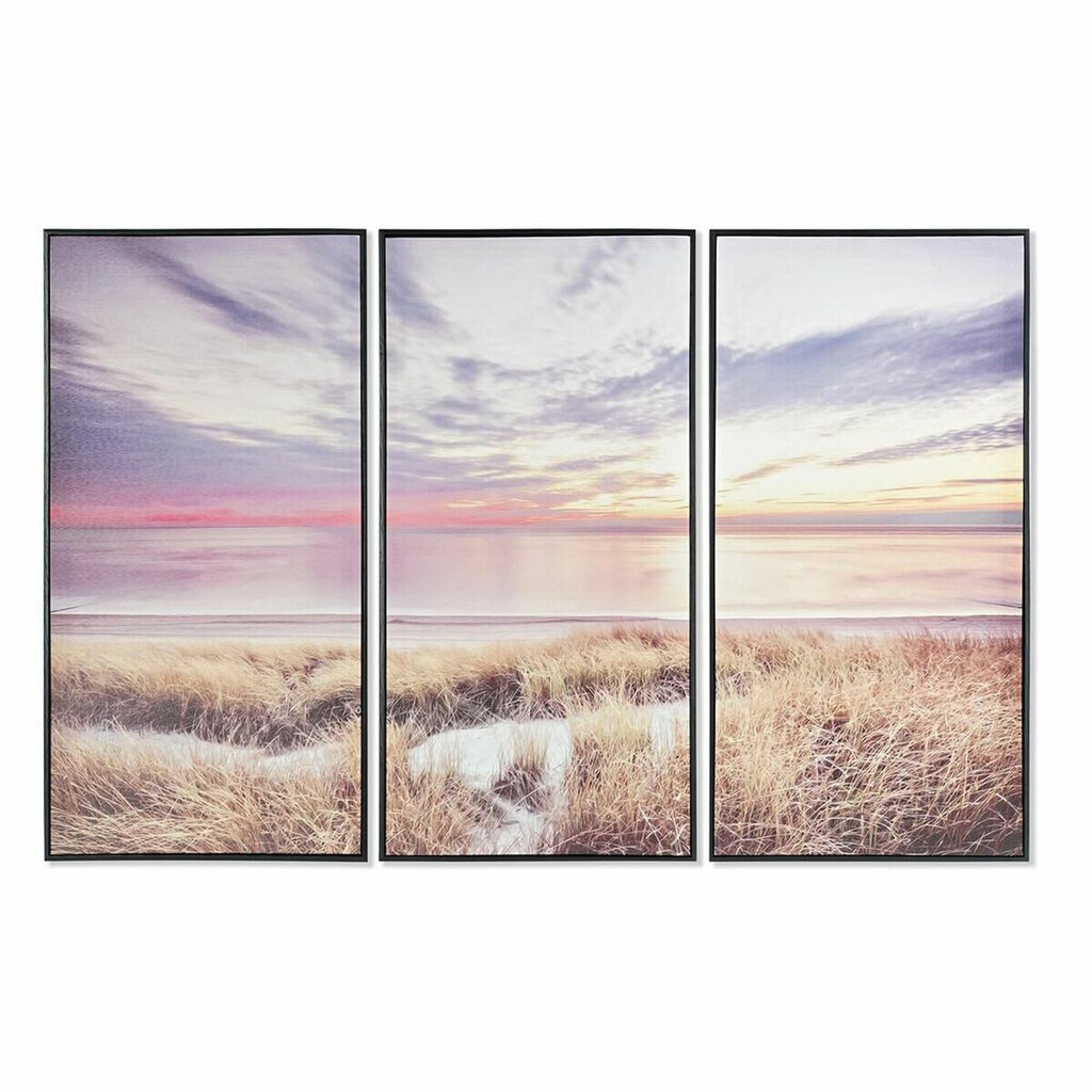 3 attēlu komplekts DKD Home Decor Vidusjūra Saule 120 x 2,8 x 80 cm cena un informācija | Gleznas | 220.lv
