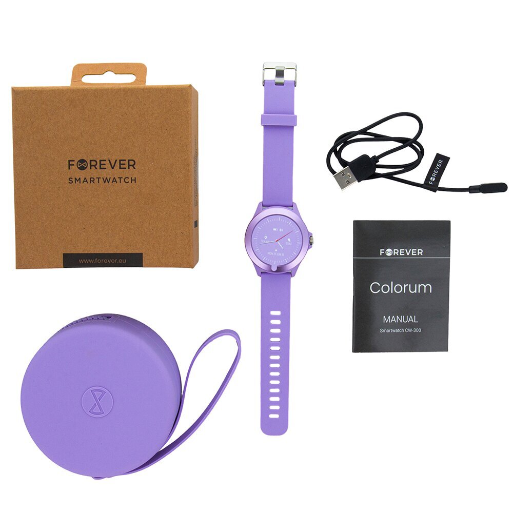 Forever Colorum CW-300 Purple cena un informācija | Viedpulksteņi (smartwatch) | 220.lv
