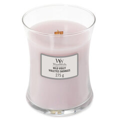 WoodWick aromātiskā svece Scented Wild Violet, 275 g cena un informācija | Sveces un svečturi | 220.lv