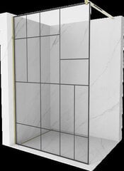 Walk-in dušas siena Mexen Kioto melna 100 x 200 cm cena un informācija | Dušas durvis, dušas sienas | 220.lv
