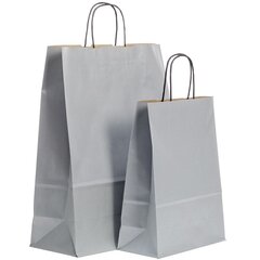 Бумажный пакет Твист, серебристый цена и информация | Упаковочные материалы для подарков | 220.lv