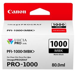 Canon PFI-1000MBK 0545C001, Mat Black cena un informācija | Tintes kārtridži | 220.lv