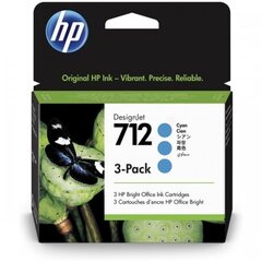 HP Ink No.712 Cyan tri-pack 3ED77A cena un informācija | Tintes kārtridži | 220.lv