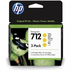 HP Ink No.712 Yellow tri-pack 3ED79A cena un informācija | Tintes kārtridži | 220.lv