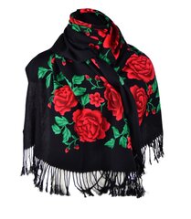 Красивый мягкий, нарядный шарф с розами в народном узоре. цена и информация | Женские шарфы, платки | 220.lv