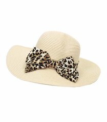 Модная пляжная соломенная шляпа с бантиком. цена и информация | Женские шапки | 220.lv