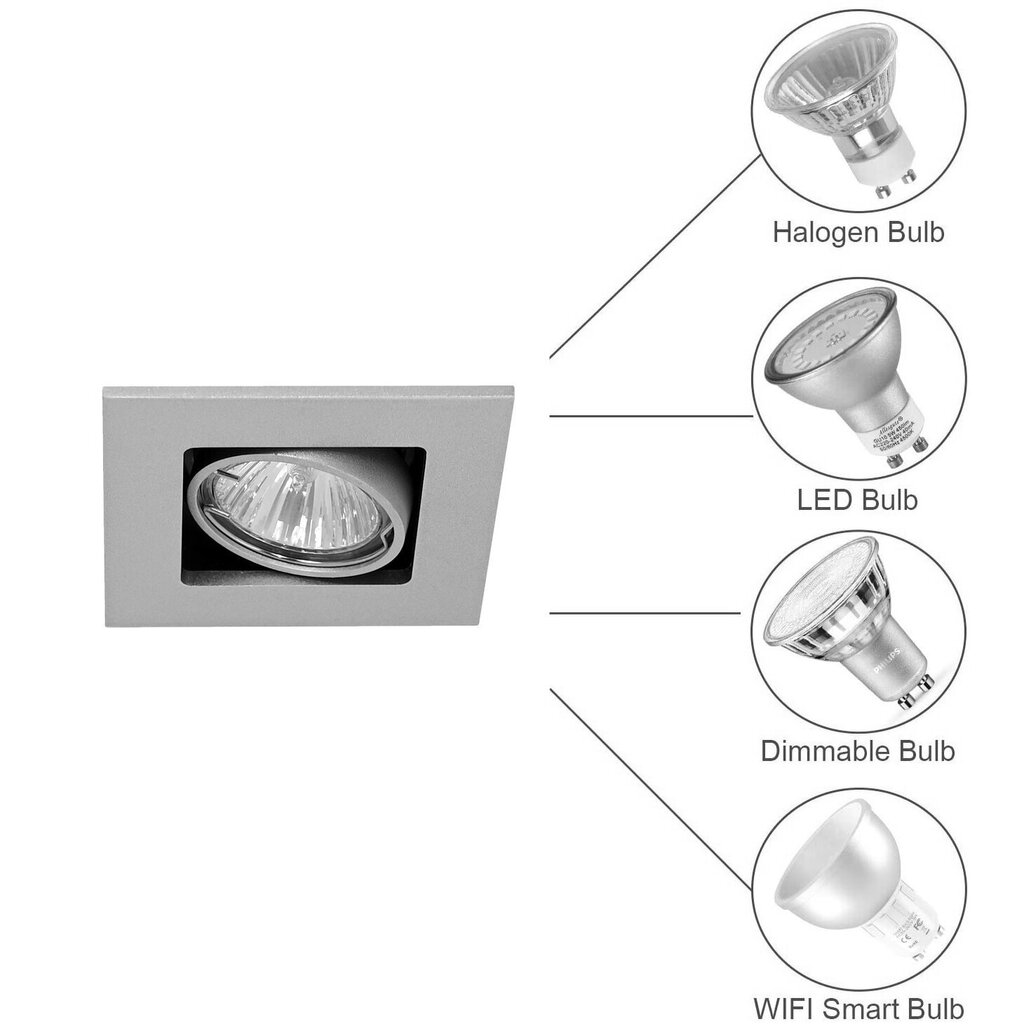 Padziļināta lampa G.LUX BS-3602 cena un informācija | Iebūvējamās lampas, LED paneļi | 220.lv