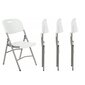 4 ēdamistabas krēslu komplekts, plastmasa, Viking, balts cena un informācija | Virtuves un ēdamistabas krēsli | 220.lv