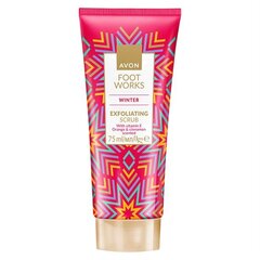 Attīrošs skrubis pēdām ar apelsīnu un kanēļa aromātu un C vitamīnu Avon Foot Works winter, 75 ml цена и информация | Скрабы для тела | 220.lv