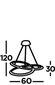 Searchlight piekaramais gaismeklis Swirl LED 51871-1BK cena un informācija | Piekaramās lampas | 220.lv