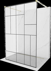 Walk-in dušas siena Mexen Kioto, zeltaina, 110 x 200 cm cena un informācija | Dušas durvis, dušas sienas | 220.lv