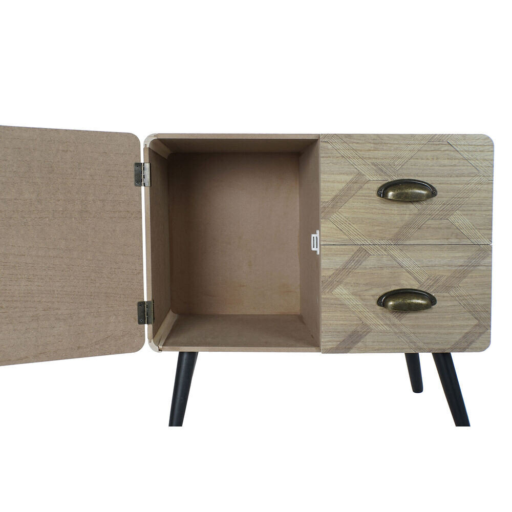 Kumode DKD Home Decor Dabisks Melns MDF 60 x 30 x 56 cm cena un informācija | Kumodes | 220.lv