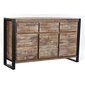 Kumode DKD Home Decor Dabisks Melns Metāls Akācija 140 x 40 x 85 cm цена и информация | Kumodes | 220.lv