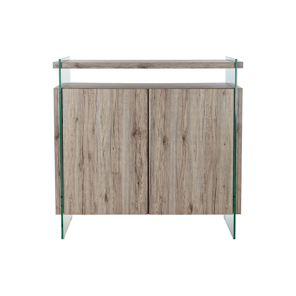 Kumode DKD Home Decor Dabisks MDF Rūdīts stikls 120 x 44 x 120 cm cena un informācija | Kumodes | 220.lv