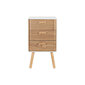 Kumode DKD Home Decor Dabisks MDF Balts Bambuss 40 x 40 x 73,5 cm цена и информация | Kumodes | 220.lv