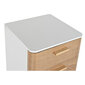 Kumode DKD Home Decor Dabisks MDF Balts Bambuss 40 x 40 x 73,5 cm cena un informācija | Kumodes | 220.lv