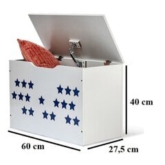 Деревянный ящик для игрушек «Звезды», 60х40х27,5 см цена и информация | Ящики для вещей | 220.lv