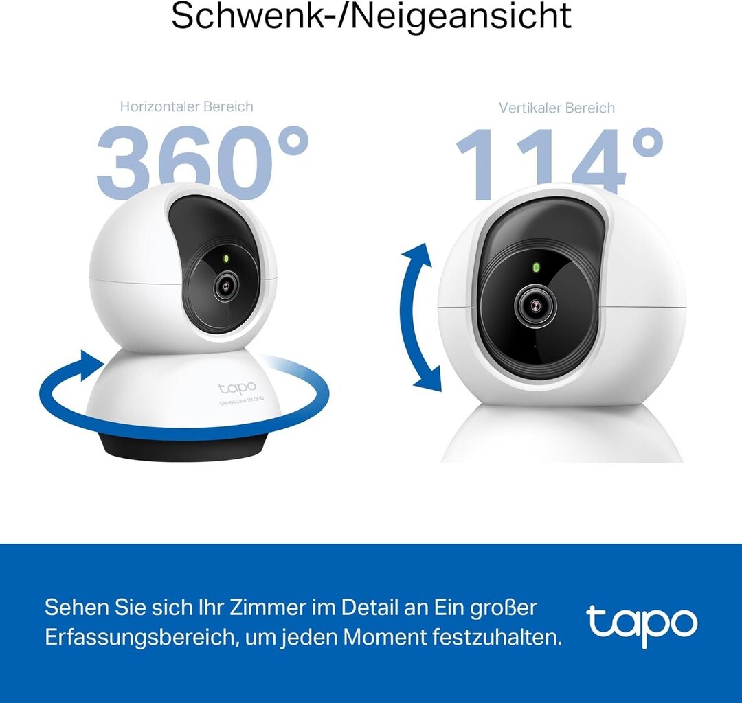 Iekšējā drošības kamera Tapo TP-Link C220 360° WiFi цена и информация | Novērošanas kameras | 220.lv