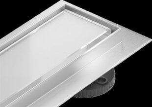Dušas noteka Mexen Flat 360, Chrome/White Glass, 100 cm cena un informācija | Dušas trapi | 220.lv