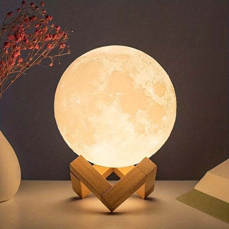 LED 3D mēness lampa цена и информация | Galda lampas | 220.lv