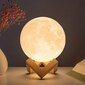 LED 3D mēness lampa cena un informācija | Galda lampas | 220.lv