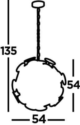 Searchlight griestu gaismeklis Discus 3076-6BG cena un informācija | Piekaramās lampas | 220.lv